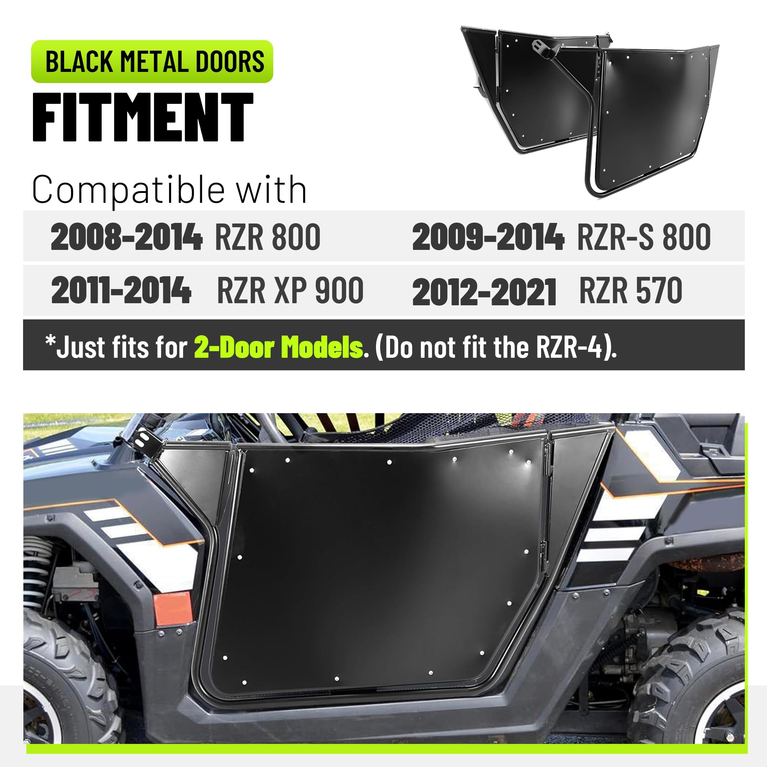 Amazon.com: TEBEDI UTV Metal Doors w/Latches Compatible with 2008